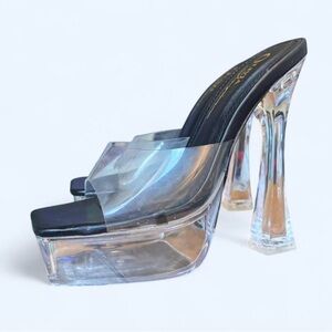 Elegant Clear Platform Heels